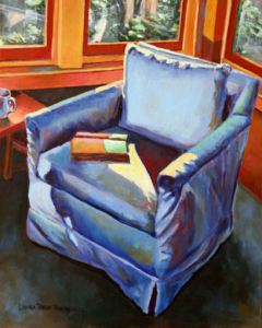 The Blue Chair • 10" x 8", oil on panel