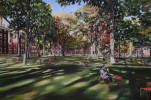 Harvard Yard Sojourn • 24" x 36", oil on linen