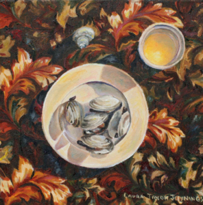 Autumn Steamers • 10" x 10", oil on canvas