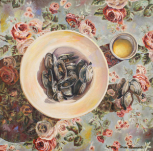 Steamers and Butter • 16" x 16", oil on canvas